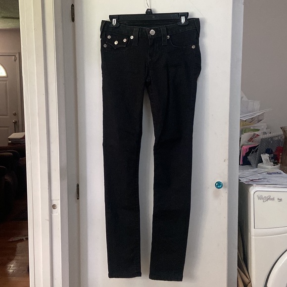 True Religion Black Ankle Stretch Skinny Jeans Size 27 - Picture 8 of 8